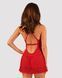 Прозора сорочка бебі-дол Obsessive Lacelove babydoll & thong Red, мереживо, стрінги SO8646 фото 2