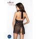 Прозора сорочка приталена Passion TARANEE CHEMISE, black, трусики EL13802 фото 4