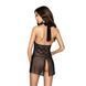 Прозора сорочка приталена Passion TARANEE CHEMISE, black, трусики EL13802 фото 2