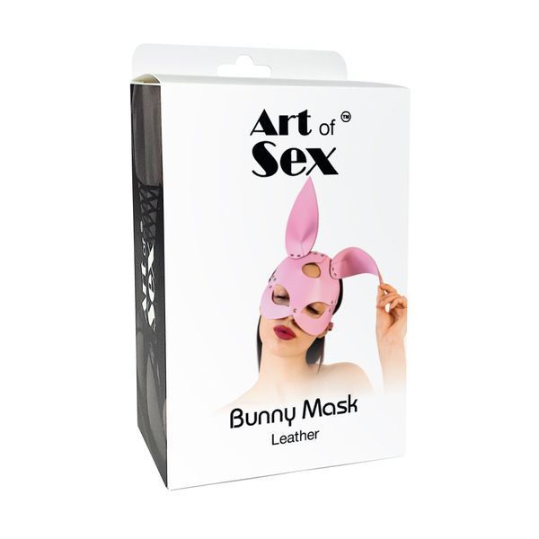 Кожаная маска Зайки Art of Sex - Bunny mask, цвет Лавандовый SO9648 фото