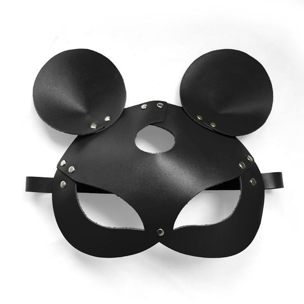 Шкіряна маска мишки Art of Sex - Mouse Mask, колір Чорний SO9649 фото