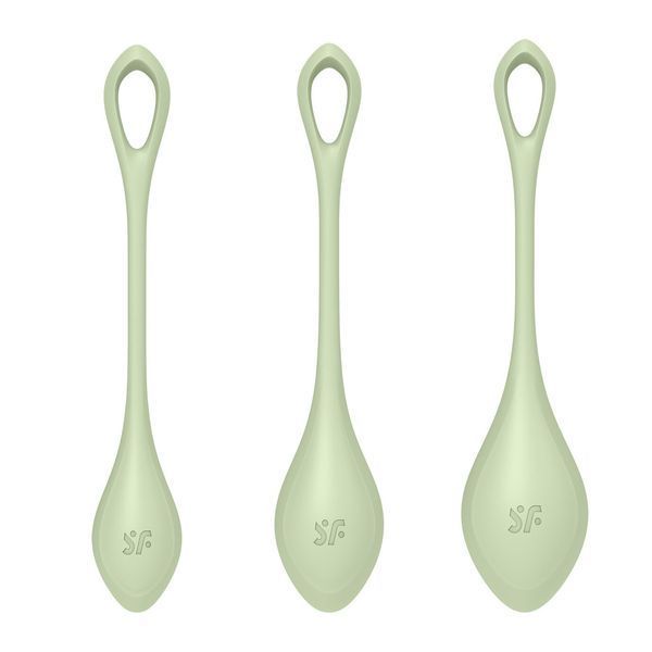 Набор йони-бусин Satisfyer Yoni Power 2 Light Green, диаметр 2-2,5-3 см, масса 22-44-73 г SO5549 фото