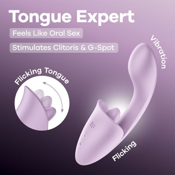 Вибратор с язычком Satisfyer Tongue Expert для двойной стимуляции SX3851 фото