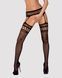 Чулки-стокинги с комбинированной сеткой Obsessive Garter stockings S214 S/M/L, черные SO7268 фото 1