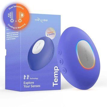 Вібратор We-Vibe Temp Lavender Blue з функцією нагрівання та охолодження, синій