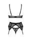 Комплект Obsessive Chemeris 3-pcs set, стрінги, пояс для панчіх, бюстгальтер SO9768 фото 4
