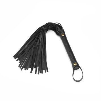 Флоггер Liebe Seele Black Organosilicon Flogger, 44 см, экокожа SO9488 фото