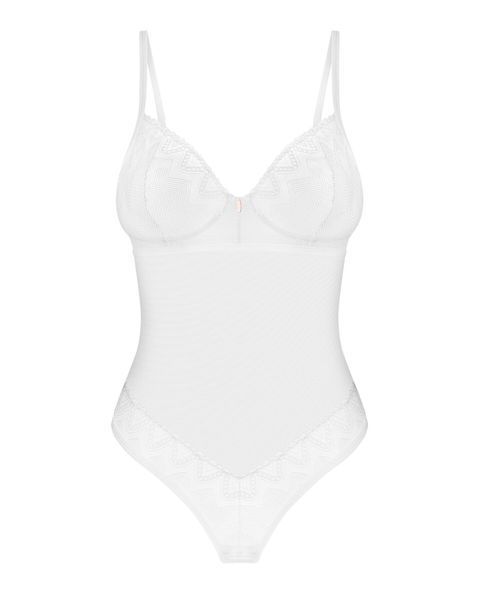 Боді Obsessive Alissium Teddy, ліф з м&rsquo;якою чашкою, високі вирізи для ніг SX0594 фото