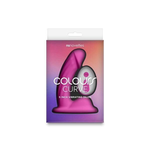 NS Novelties Colours - Curve - Vibrating - 5" Dildo - Pink