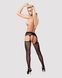 Сетчатые чулки-стокинги с кружевным поясом Obsessive Garter stockings S307 S/M/L, черные SO7270 фото 4