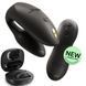 Вібратор для пар We-Vibe Chorus Pro Satin Black з пультом і додатком, чорний