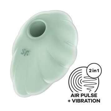 Вакуумний стимулятор з вібрацією Satisfyer Cloud Dancer Mint SO8973 фото