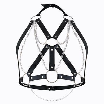 Портупея жіноча Art of Sex - Aiden Leather harness, Чорна  SO8397 фото