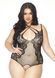 SO8609 Тедди с открытым доступом Leg Avenue Net and lace crotchless teddy 1X&ndash;2X Black, шнуровка на с SO8609 фото 1