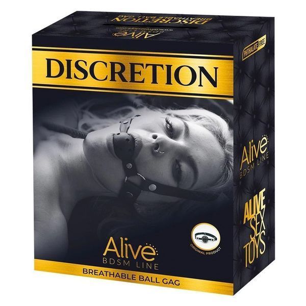 Регулируемый кляп с перфорированным шариком Alive Discretion, черный SO5997 фото