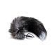 Металлическая анальная пробка Лисий хвост Alive Black And White Fox Tail  SO6321 фото 1
