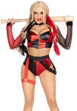 Еротичний костюм Leg Avenue Crime Spree Sweetie Costume, топ, шорти SO9203 фото