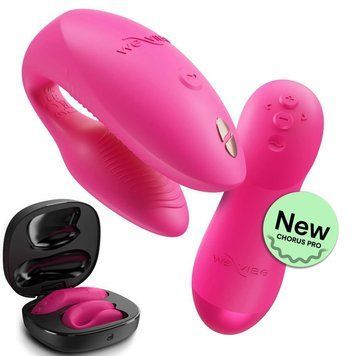 Вібратор для пар We-Vibe Chorus Pro Electric Pink з пультом і додатком, рожевий