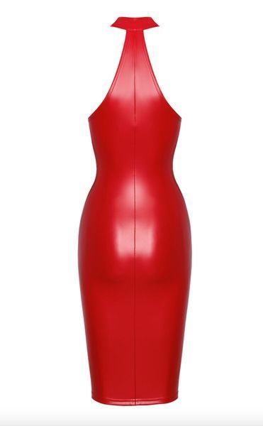 Сукня Noir Handmade F354 Red powerwetlook dress  SX2109 фото