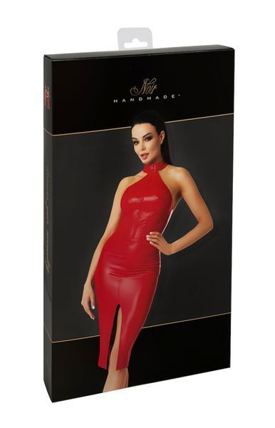Сукня Noir Handmade F354 Red powerwetlook dress  SX2109 фото