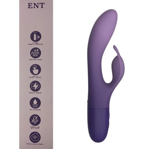 Вібратор-кролик Every Night Toys з подвійною стимуляцією, фіолетовий OD-8422RV фото