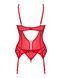 Комплект корсет и стринги Obsessive Ingridia corset & thong, красный SO9028 фото 4