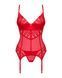 Комплект корсет и стринги Obsessive Ingridia corset & thong, красный SO9028 фото 3