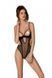 Еротичне боді Passion MARINA BODY, black, з відкритими чашками SO9718 фото 1