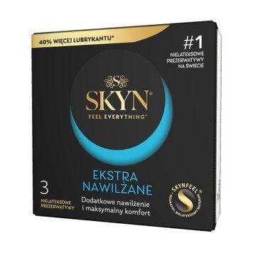 Безлатексні преміум-презервативи SKYN Ekstra Nawilżanel, 3 шт., ультратонкі, на 40% більше змазки SX2379 фото