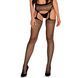 Панчохи-стокінги із сітки різного розміру Obsessive Garter stockingsS815S/M/L, чорні, з доступом SO7274 фото 1