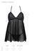 Пеньюар Passion KERRIA CHEMISE black, мереживний верх, трусики в комплекті SX0489 фото 5