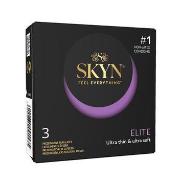 Безлатексні преміум-презервативи SKYN Elite, 3 шт., ультратонкі SX2381 фото
