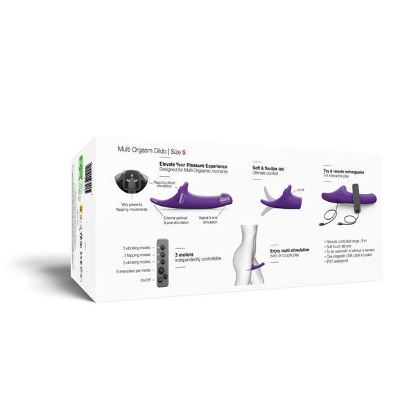 Вібронасадка для страпону з вакуумною стимуляцією Strap-On-Me Multi Orgasm Dildo Purple SX4032 фото
