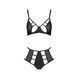 Комплект білизни Passion TASMINA SET black, ліф, високі трусики з корсетом ззаду SO8491 фото 3