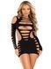 Мінісукня Leg Avenue Shredded cut-out mini dress, One Size, довгий рукав, фігурні вирізи SX1069 фото