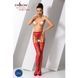 Сітчасті панчохи-стокінги Passion S016 One Size, імітація ажурного пояса з гартерами PSS016R фото 2