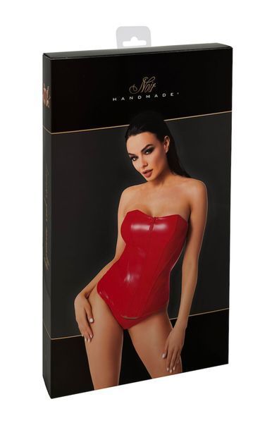 Корсет Noir Handmade F355 Red powerwetlook corset  SX2025 фото