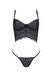 Комплект Passion KERRIA SET black, сітка+мереживо, бюстьє та стрінги SX0492 фото 3