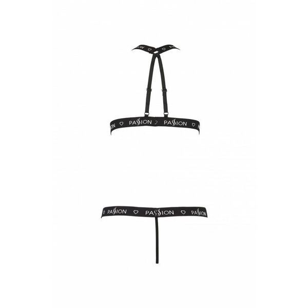 Напівпрозоре боді з вирізами Passion Exclusive Mirajane Body black, black PS26405 фото