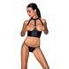 Комплект белья с открытой грудью Passion GENEVIA SET WITH OPEN BRA black, корсет, стринги SO8440 фото 1