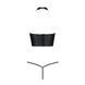 Комплект белья с открытой грудью Passion GENEVIA SET WITH OPEN BRA black, корсет, стринги SO8440 фото 4