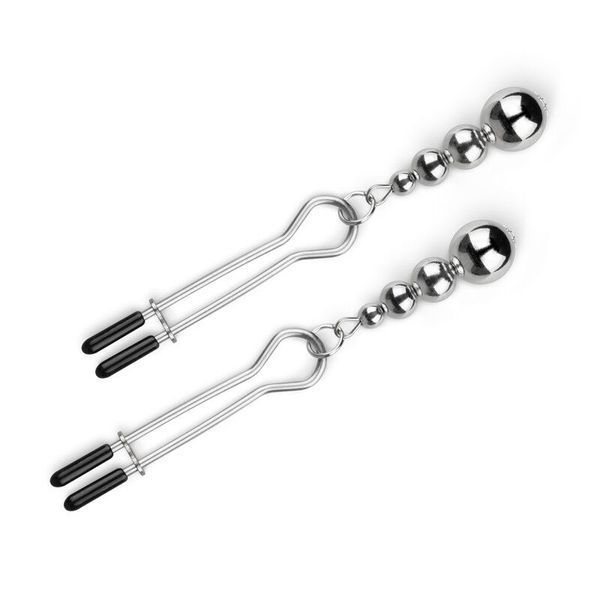 Зажимы для сосков Bedroom Fantasies: Nipple Clamps with Beaded Chain - Silver SX2209 фото