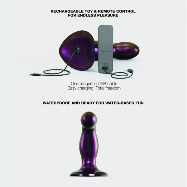Дилдо Strap-On-Me Fingering M Purple с движением и вибрацией SX4826 фото