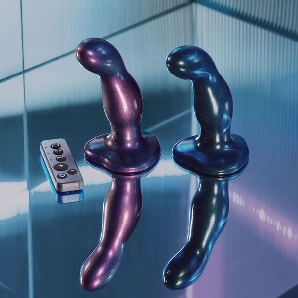 Дилдо Strap-On-Me Fingering M Purple с движением и вибрацией SX4826 фото