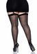 Прозрачные чулки со швом Leg Avenue Sheer backseam stockings Black, plus size SO7912 фото 2