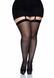 Прозрачные чулки со швом Leg Avenue Sheer backseam stockings Black, plus size SO7912 фото 1