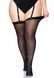 Прозрачные чулки со швом Leg Avenue Sheer backseam stockings Black, plus size SO7912 фото 4