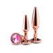 Набор анальных пробок NS Novelties Rear Assets - Tapered Trainer Kit - Rose Gold - Pink SX4385 фото 1