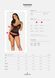 Напівпрозорий набір з прикрасами Obsessive Ivannes top & thong, чорний, топ та танга SO7284 фото 7